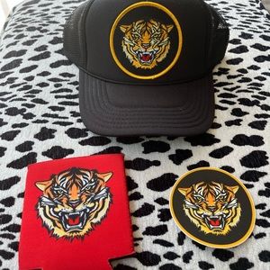 - NEW with tag Aviator Nation TIGER Trucker Hat Black and SWAG